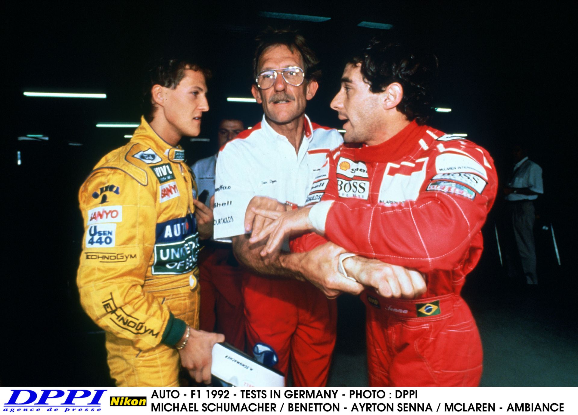 Ayrton Senna a nyílvánosság előtt oktatja ki Michael Schumachert – 1992, Franciaország