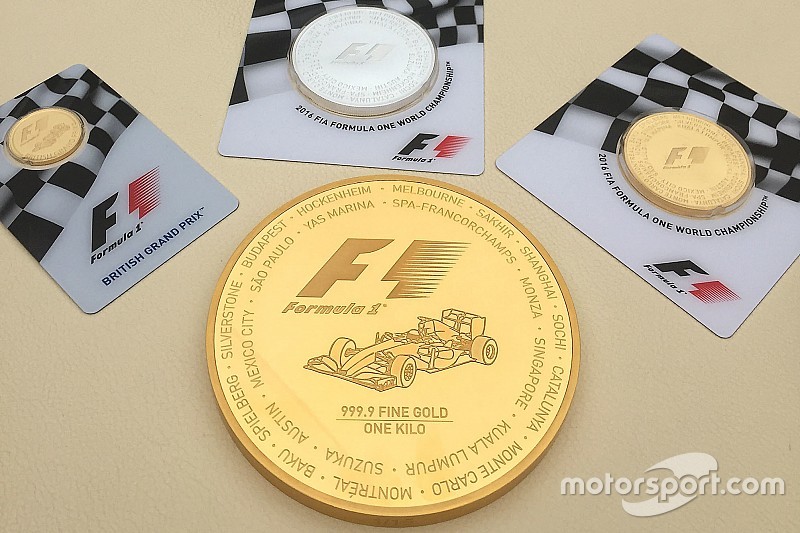 F1オフィシャル金貨が発売。1kgコインは1枚400万円以上也!?