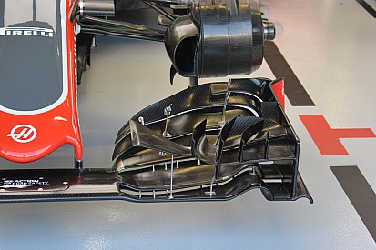 Técnica: alerón delantero del Haas VF-16 en Singapur