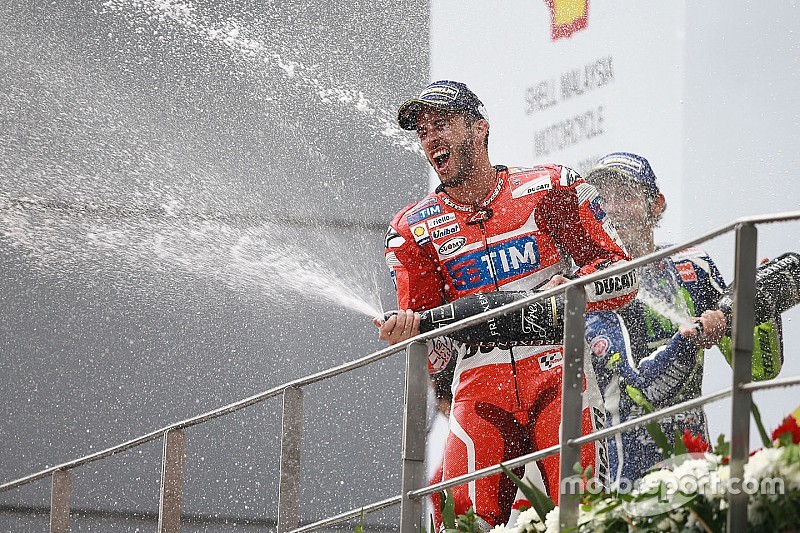 Dovizioso: “Es cierto que fue en mojado, pero freí a mis rivales