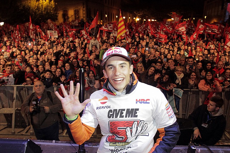 Semarak perayaan juara dunia Marc Marquez