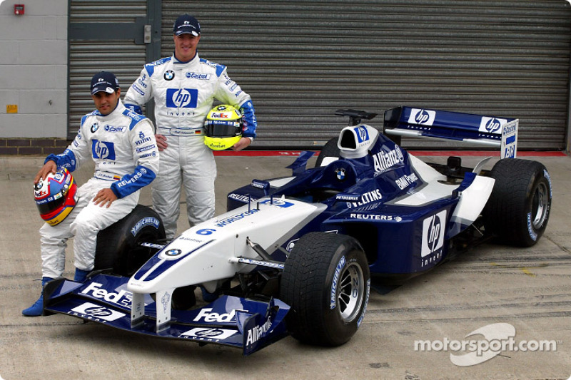 Presentation of the new HP livery on the Williams-BMW: Ralf Schumacher and Juan Pablo Montoya