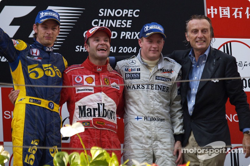 2004: 1. Рубенс Баррикелло, 2. Дженсон Баттон, 3. Кими Райкконен