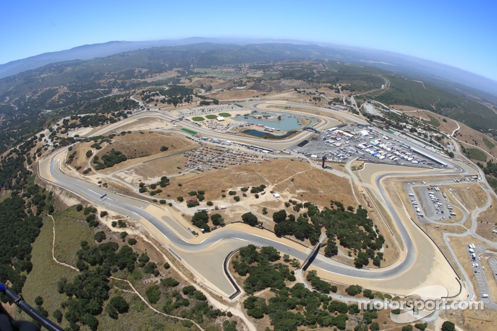 Helicopter view of Laguna Seca