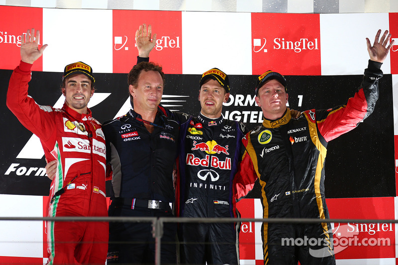 2013: 1. Sebastian Vettel, 2. Fernando Alonso, 3. Kimi Räikkönen