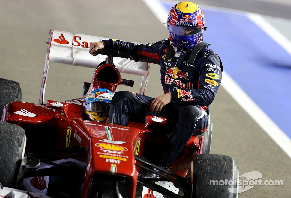 Fernando Alonso, Scuderia Ferrari and Mark Webber, Red Bull Racing