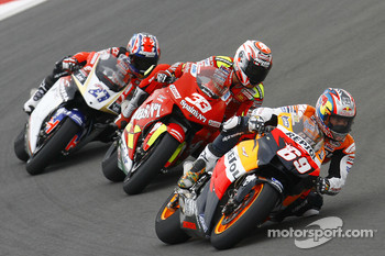Nicky Hayden, Marco Melandri and Dani Pedrosa