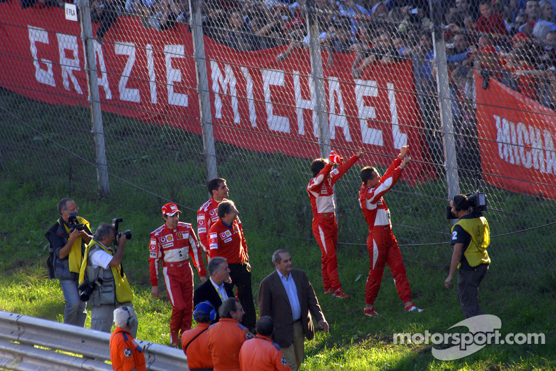 Marc Gene, Luca Badoer, Michael Schumacher ve Felipe Massa