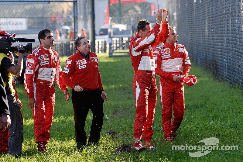 Marc Gene, Luca Badoer, Michael Schumacher ve Felipe Massa