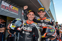 Leon Haslam, Aprilia Racing Team e Jordi Torres, Aprilia Racing Team
