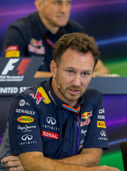 Christian Horner, Red Bull Racing, Teamchef, in der FIA-PK