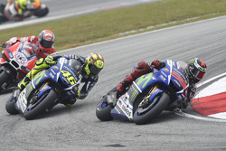 Jorge Lorenzo, Yamaha Factory Racing and Valentino Rossi, Yamaha Factory Racing
