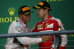Podio: il vincitore della gara e campione del mondo Lewis Hamilton, Mercedes AMG F1 Team