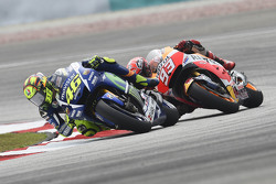 Valentino Rossi, Yamaha Factory Racing and Marc Marquez, Repsol Honda Team