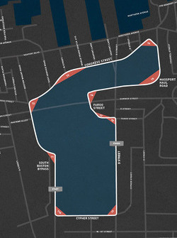 Zo ziet de omloop van IndyCar's Boston Grand Prix in 2016 er uit.
