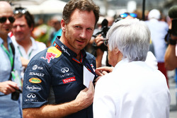 Christian Horner, Teamchef Red Bull Racing, mit Bernie Ecclestone