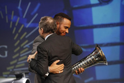 Lewis Hamilton, Mercedes AMG F1 and Jean Todt, FIA President