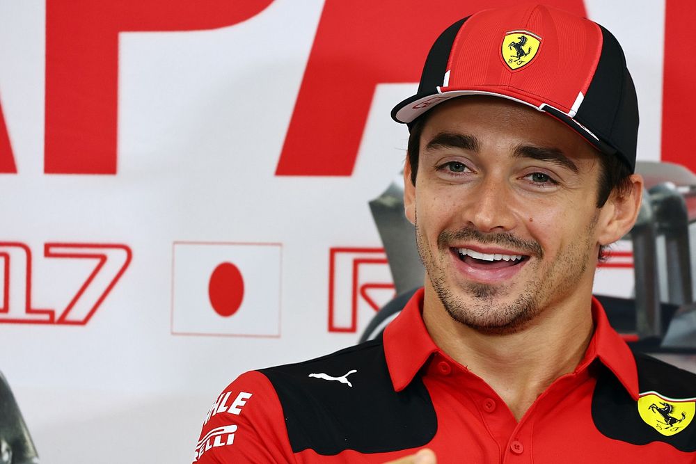 Charles Leclerc, Scuderia Ferrari, en la rueda de prensa de la FIA