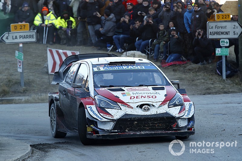 Monte-Carlo, PS9: Toyota riparte forte con Tanak e Meeke. Loeb sale terzo