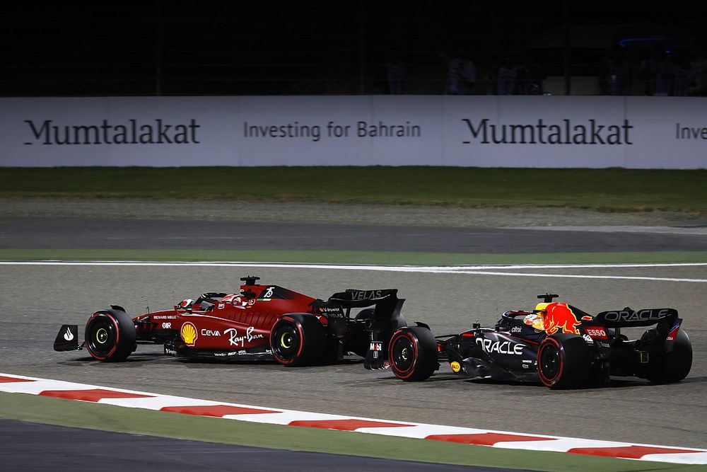 Charles Leclerc, Ferrari F1-75, Max Verstappen, Red Bull Racing RB18