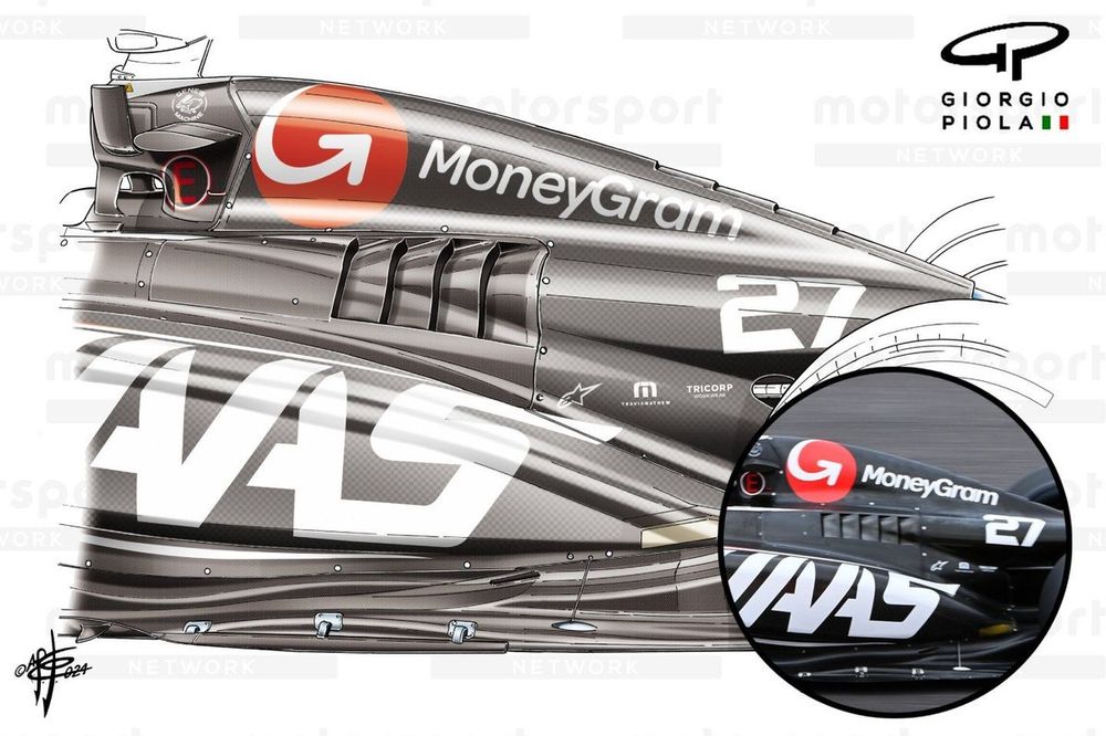 Haas VF-24 engine cover