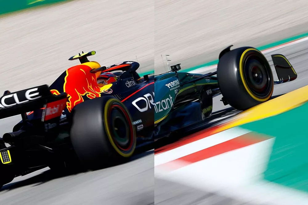 comparison: Red Bull RB18, Aston Martin AMR22