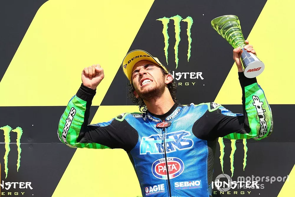 Podium: race winner Enea Bastianini, Italtrans Racing Team