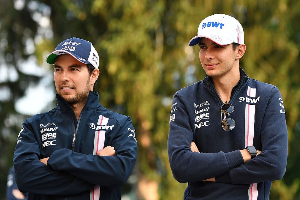 Sergio Perez, Force India y Esteban Ocon, Force India F1