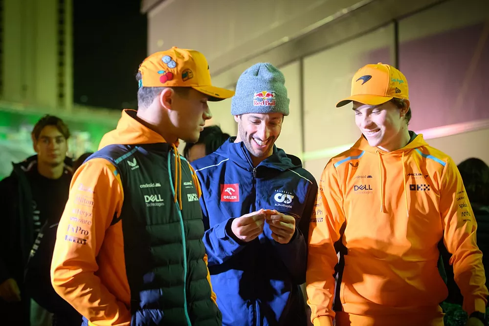 Lando Norris, McLaren,Daniel Ricciardo,Scuderia AlphaTauri Team,Oscar Piastri, McLaren