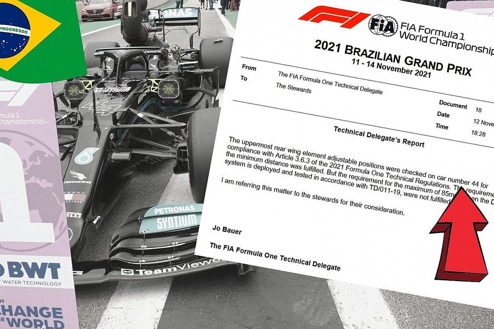 Posible descalificación de Lewis Hamilton por el DRS en Brasil