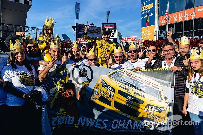  2018 champion Alon Day, Caal Racing, celebrates with his team