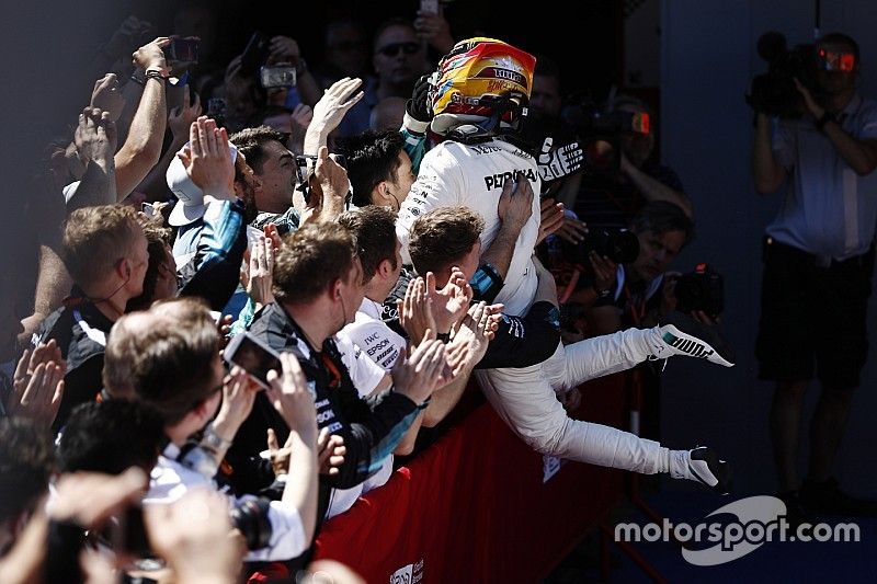 Race winner Lewis Hamilton, Mercedes AMG F1 W08