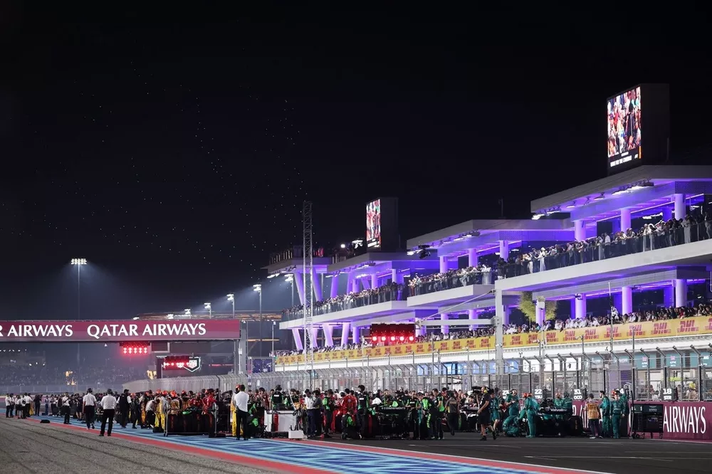 A general view of the grid during the F1 Grand Prix of Qatar 