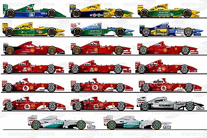 Redécouvrez les 20 F1 pilotées en Grand Prix par Michael Schumacher