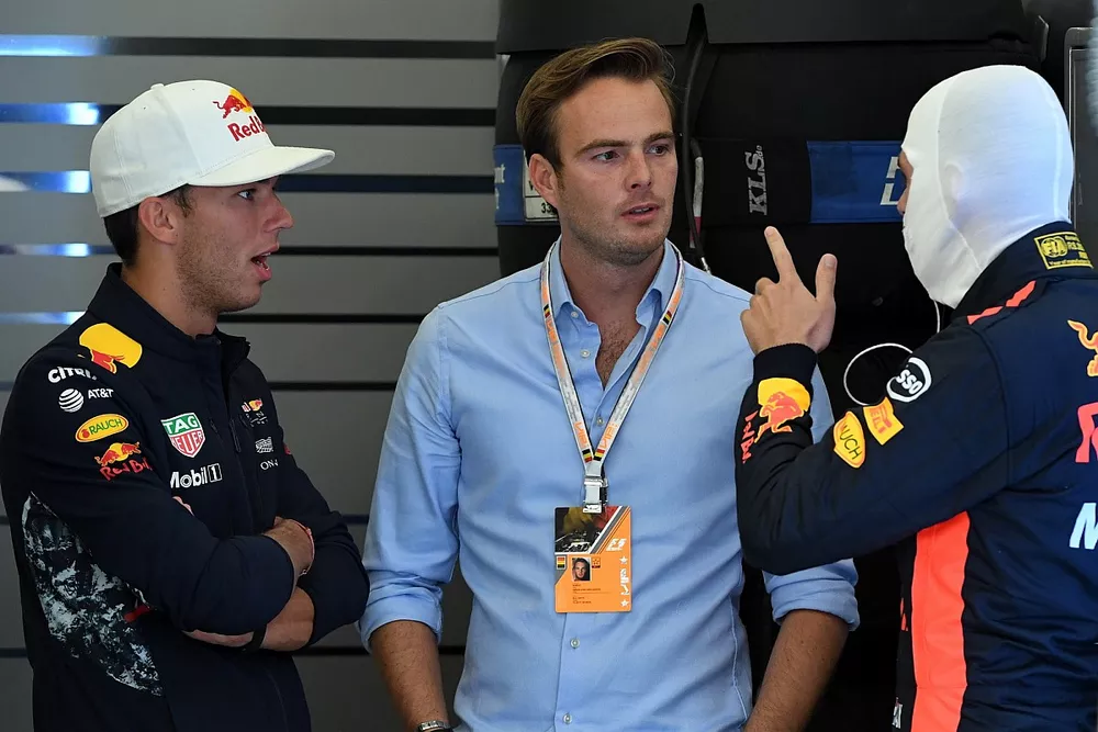 Max Verstappen, Red Bull Racing, Pierre Gasly, Red Bull Racing en Giedo van der Garde