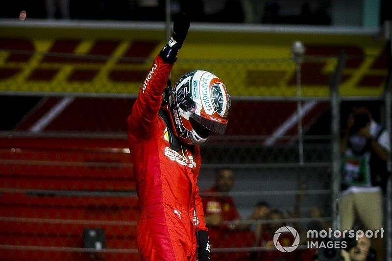 Pole sitter Charles Leclerc, Ferrari