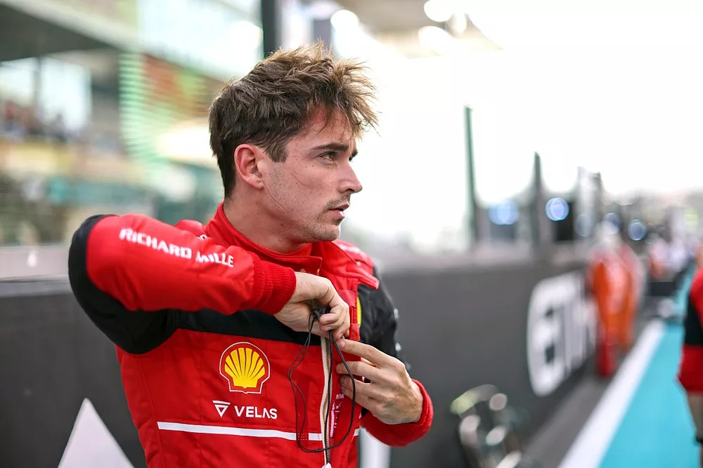 Charles Leclerc, Ferrari, sur la grille