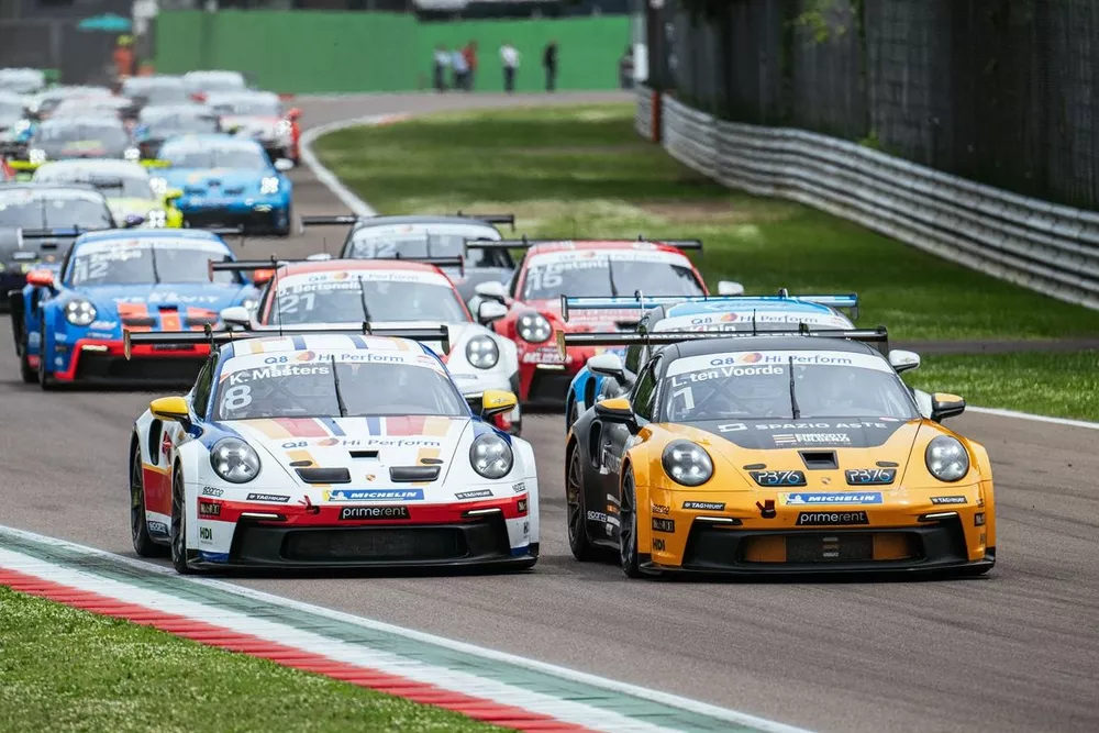 Keagan Masters e Larry Ten Voorde, start gara 2 a Imola