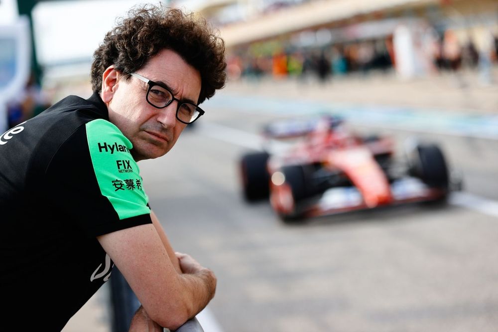 Mattia Binotto, CEO and CTO, Stake F1 Team KICK Sauber, watches down the pit lane
