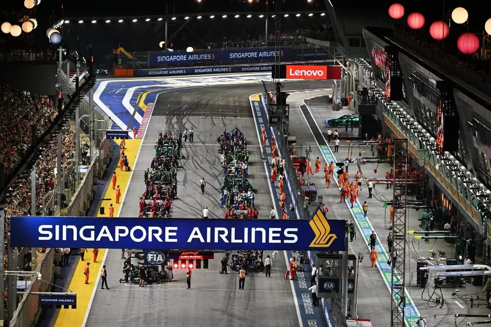 La grille de d&eacute;part du GP de Singapour