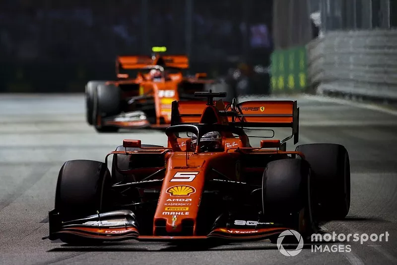Sebastian Vettel, Ferrari SF90 voor Charles Leclerc, Ferrari SF90