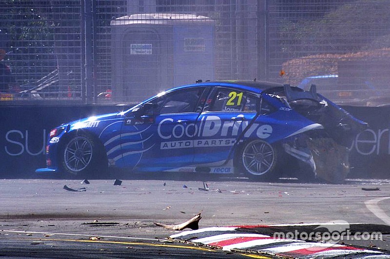 Adelaide 500: Mclaughlin tops practice, Jones crashes heavily