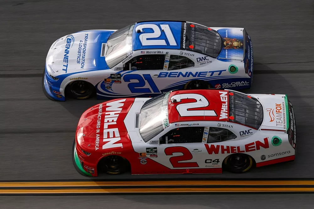 Austin Hill, No. 21 Richard Childress Racing Chevrolet; Jesse Love, No. 2 Richard Childress Racing Chevrolet