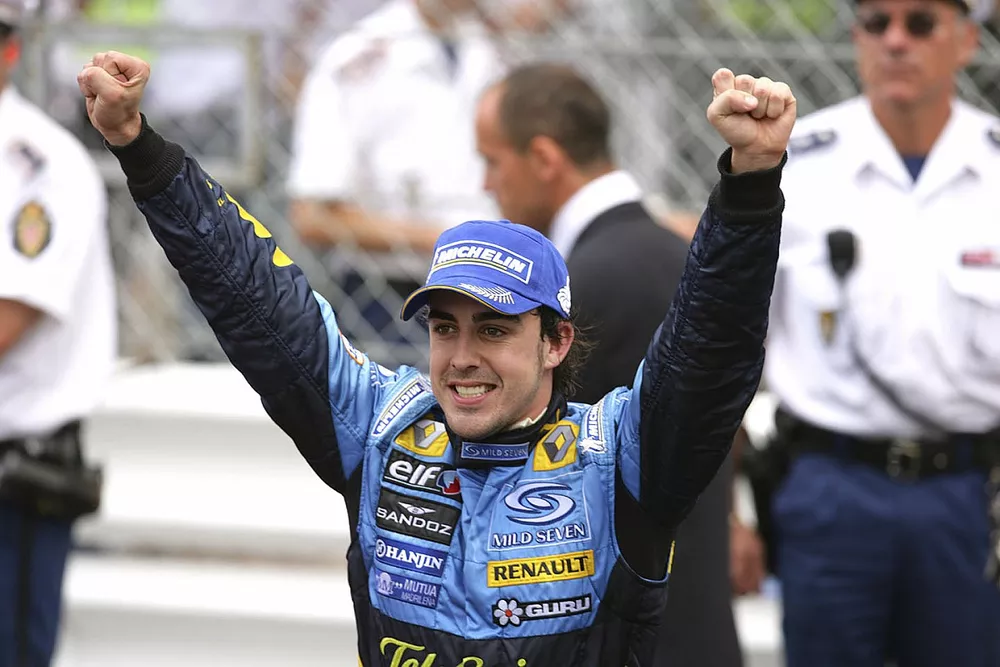 Le vainqueur Fernando Alonso,Renault