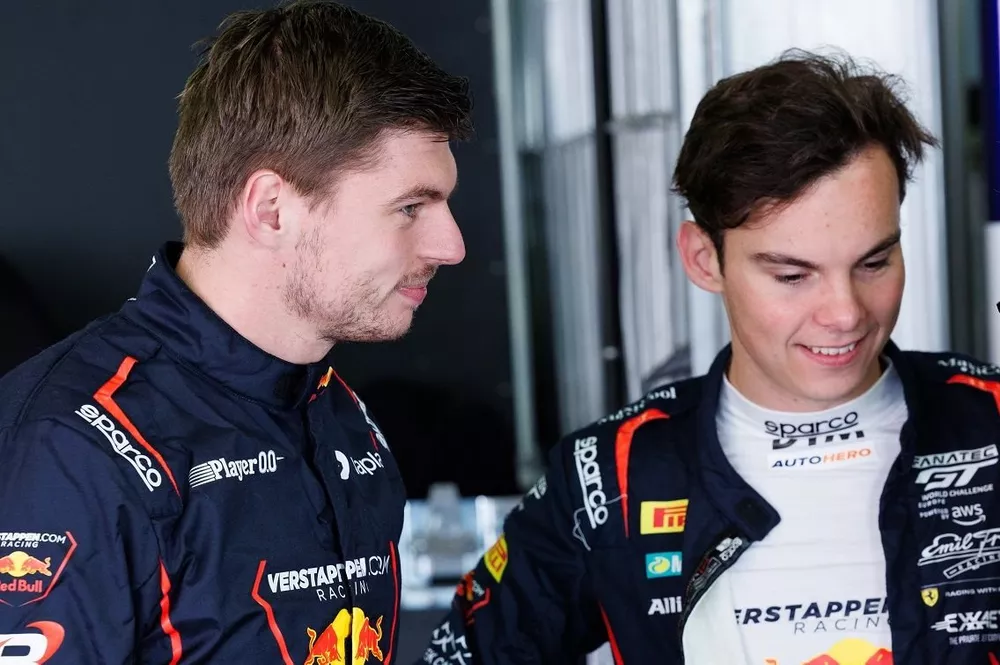 Max Verstappen and Thierry Vermeulen, Emil Frey Racing, Portimao Test