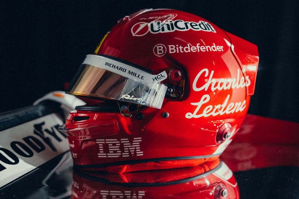 Helmet of Charles Leclerc, Ferrari