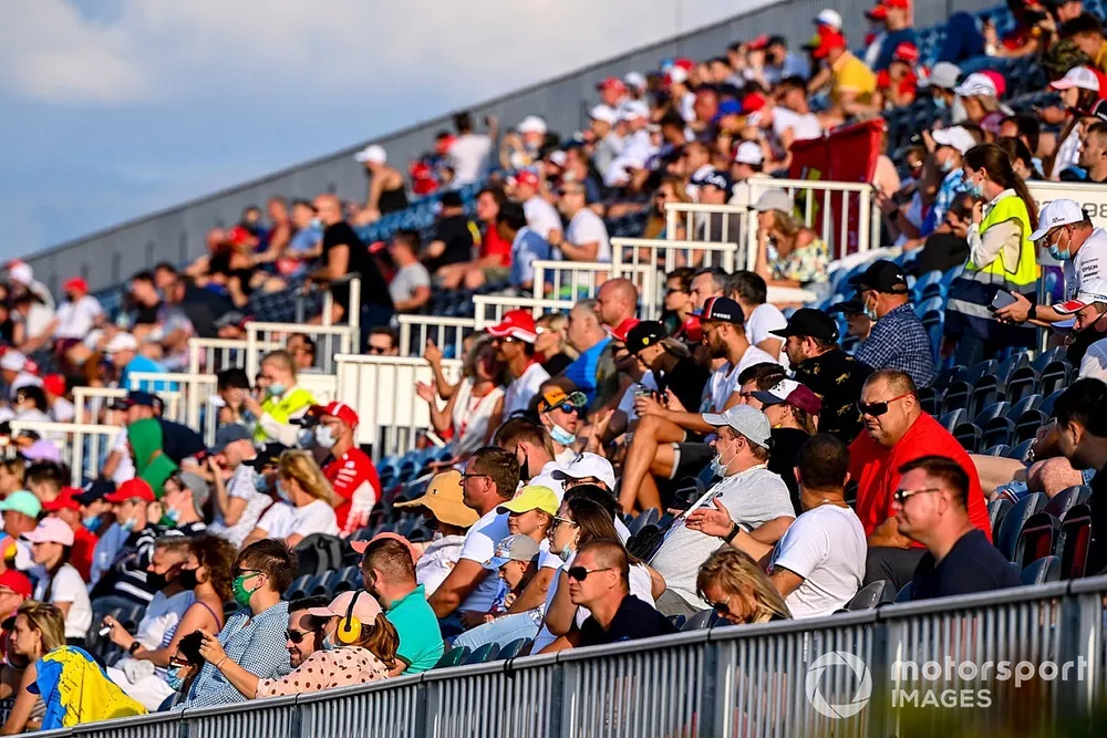 Fans in a grandstand
