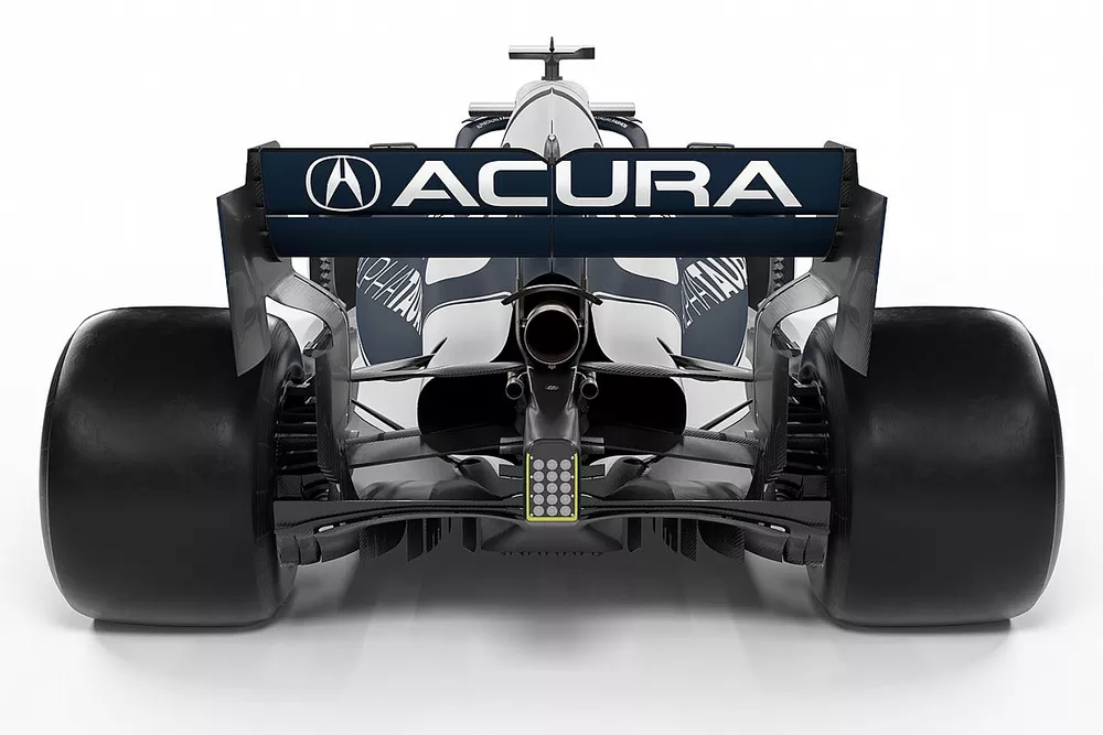 AlphaTauri AT02 with Acura sponsor
