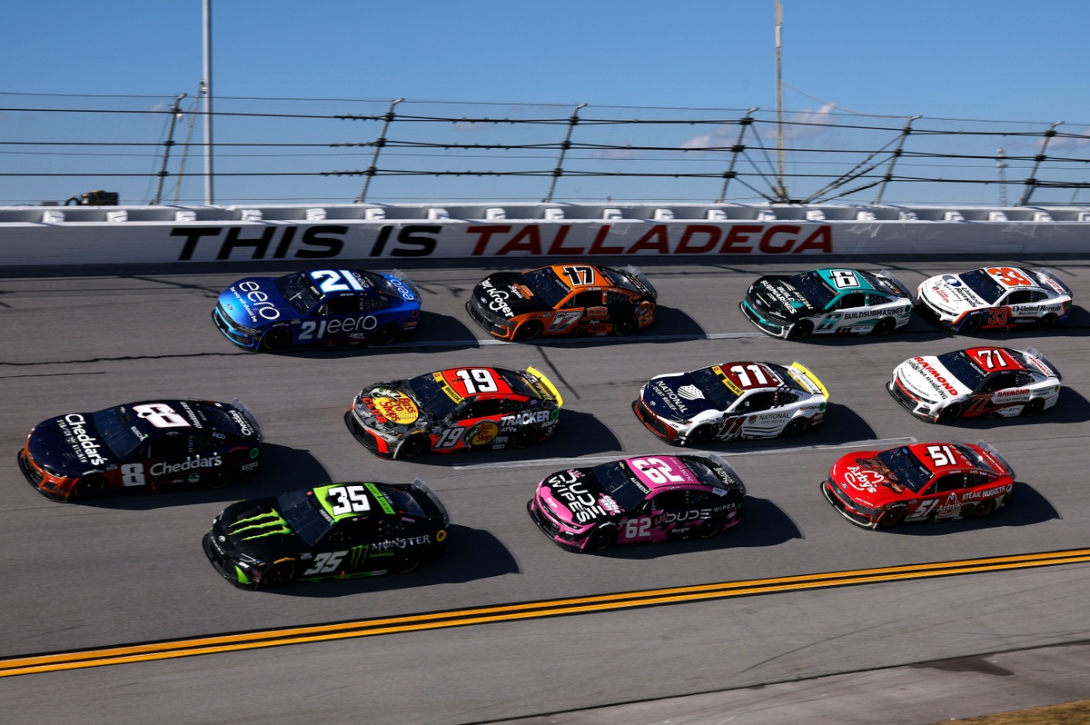 27 different drivers led the Talladega Cup race, nearly toppling NASCAR record