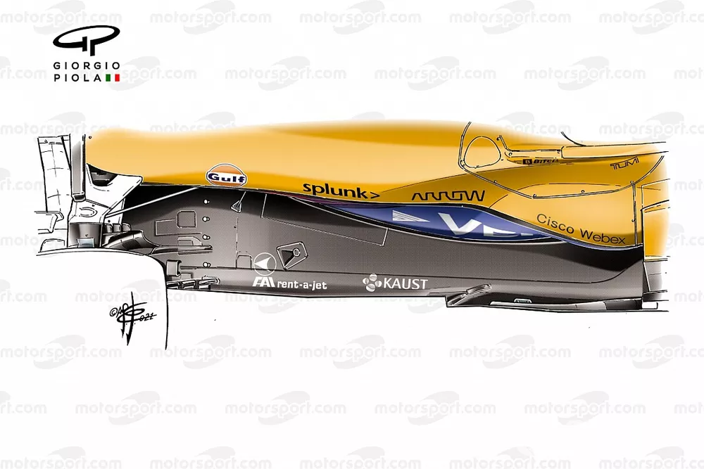 Nuevo piso del McLaren MCL35M 